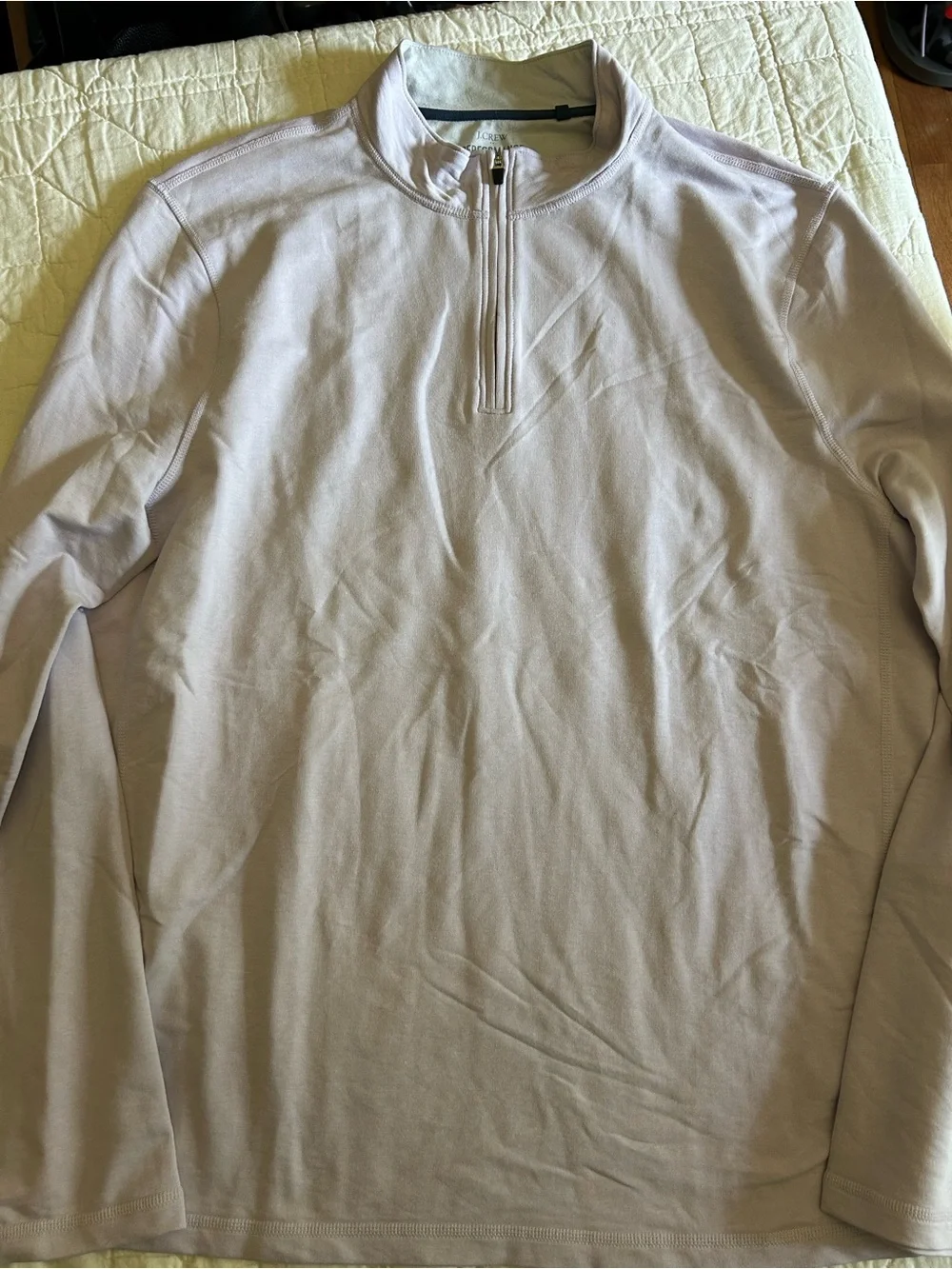 J. Crew Light Lavender Performance Quarter-Zip